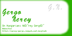 gergo nerey business card